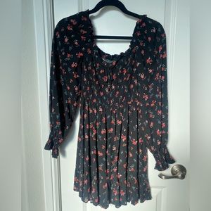 Black patterned dress